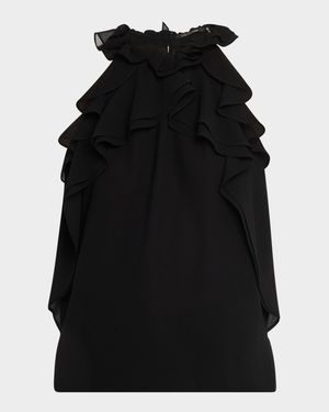 Bristol Ruffle Halter Blouse