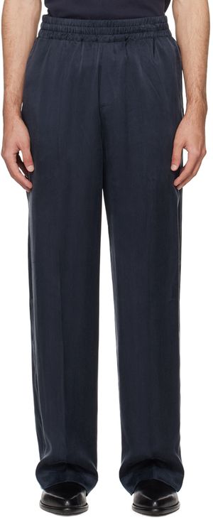 HOPE Navy Wind Elastic Trousers