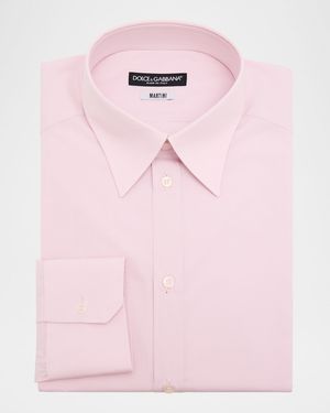 Men's Cotton Poplin Martini Fit Solid Dress Shirt
