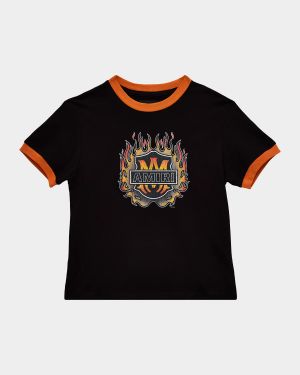 Kid's MA Flames Cotton T-Shirt, Size 4-12