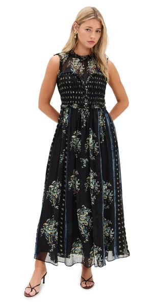 Ulla Johnson Kasia Sleeveless Midi Dress Twilight 0