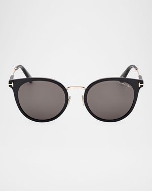 FT1244-KW Acetate Round Sunglasses