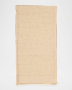 Safari Monogram Silk Wool Scarf