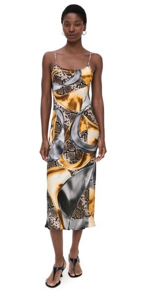 BruceGlen Python Rings Midi Slip Dress Python Rings L