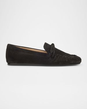 Britt Bow Suede Loafers