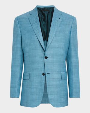 Men's Textured Wool Blazer
