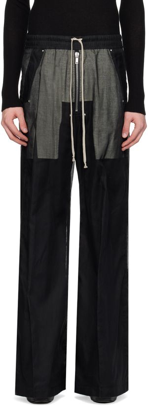 Rick Owens Pantalon noir à glissière Bela