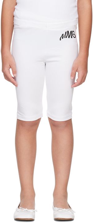 MM6 Maison Margiela Kids White Printed Shorts