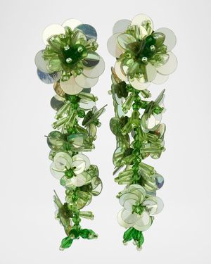 Sequin Flower Drop Earrings