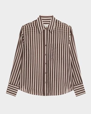 Joey Striped Cotton-Silk Shirt