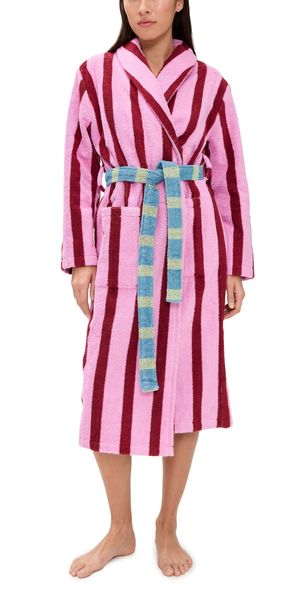 Dusen Dusen Stripe Bathrobe Magnolia XL