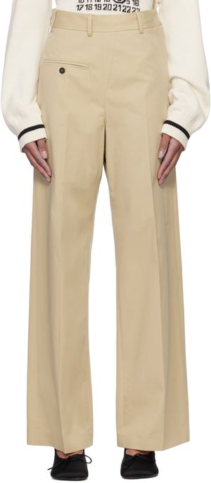MM6 Maison Margiela Tan Tailoring Twisted Trousers