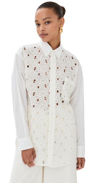 La DoubleJ Lacey Better Than Your Boyfriend's Shirt Ivory XS