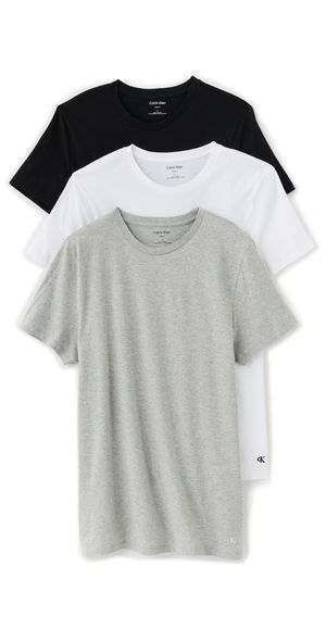 Calvin Klein Underwear Cotton Classic 3-Pack Crewneck T-Shirt Black/White/Grey S