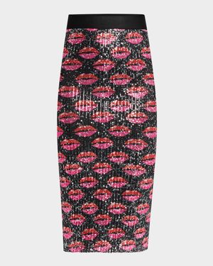 Liza Kiss Kiss Sequined Skirt