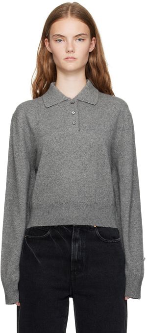 RECTO Gray Ophelia Shimmer Polo