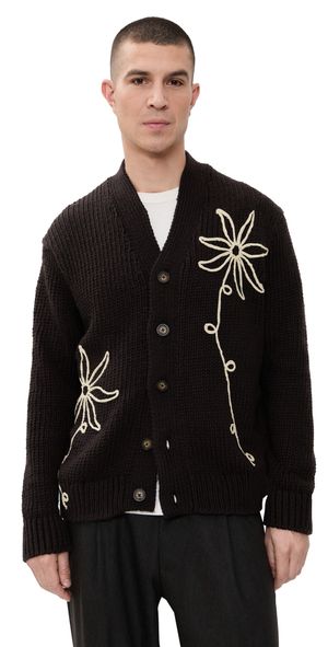NN07 Mika Flower Cardigan Dusky Port M