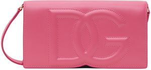 Dolce&Gabbana Sac pour téléphone rose à logo DG