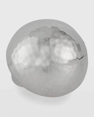 Silver Hammered Dome Ring, Adjustable Size