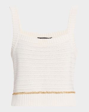 Daisy Cropped Knit Tank Top
