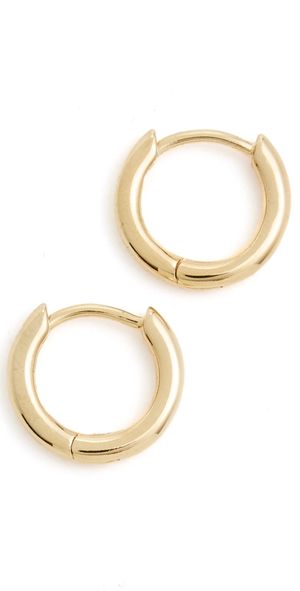 Madewell Demi Skinny Huggie Hoops 14K Gold One Size