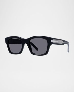 Men's GV One Acetate and Nylon Rectangle Sunglasses