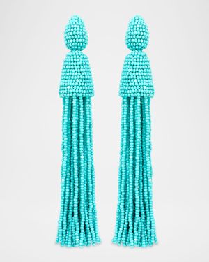 Long Tassel Earrings, 5"L