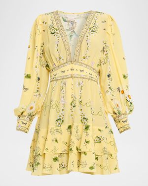 Daisy Chains Button-Front Frill Dress