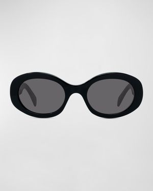 Triomphe Logo Oval Acetate Sunglasses