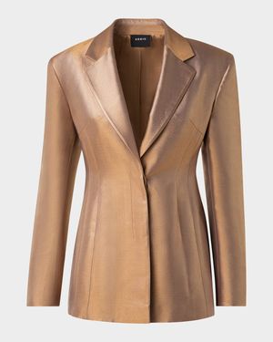 Walker Metallic Single-Breasted Jacket