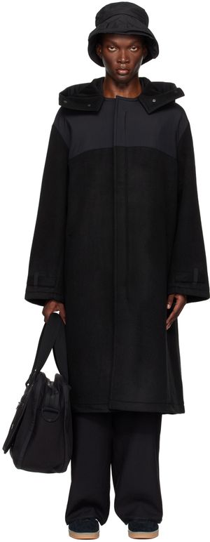Y-3 Black Paneled Coat
