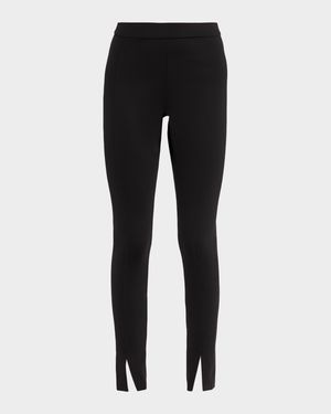 Midnight Grace Front-Slit Jersey Leggings