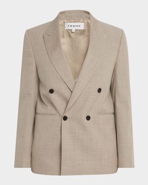 Men's Double-Breasted Wool Blazer