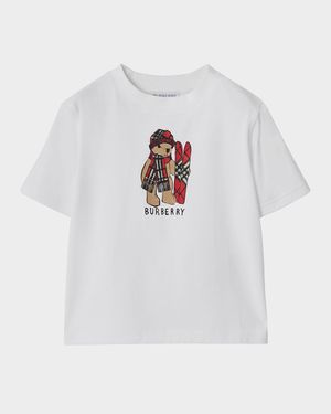 Girl's Ski Bear Cotton T-Shirt, Size 6M-3