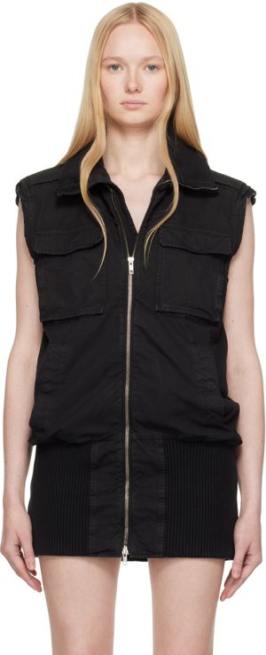 MM6 Maison Margiela Black Light Canvas Vest