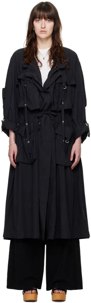 Isabel Marant Black Garance Trench Coat