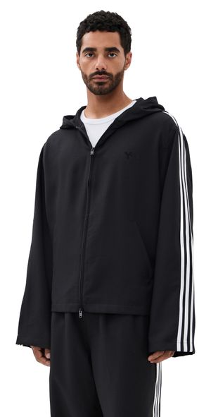 Y-3 Wire Detail Hooded Track Jacket Black M