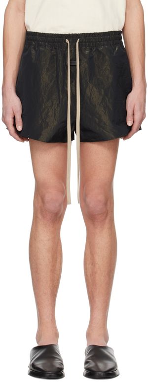 Fear of God Black Drawstring Shorts