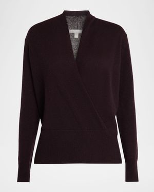 Cashmere Faux Wrap Sweater