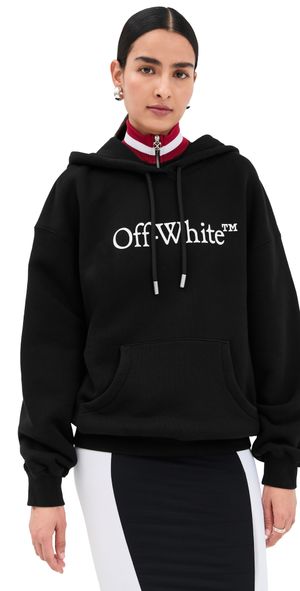 Off-White Big Logo Bookish Pullover Hoodie Black/White XL