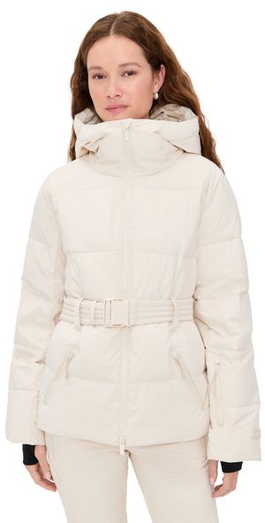 Halfdays Hedy Belted Puffer Jacket Oat Milk L