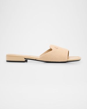 Dina Linen Flat Slide Style