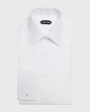 Men's Cotton Plisse Dress Shirt