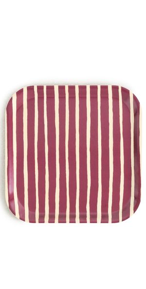 Marimekko Piccolo Tray 20x20 cm Brown Stripe One Size