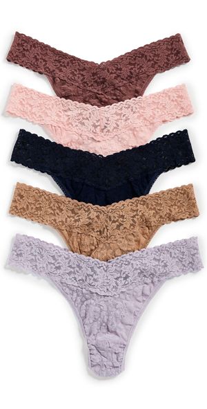 Hanky Panky Original Rise Thongs Holiday Cracker 5 Pack Box Multi One Size