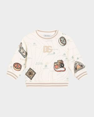 Kid's Embroidered Logo Map Sweatshirt, Size 3M-24M