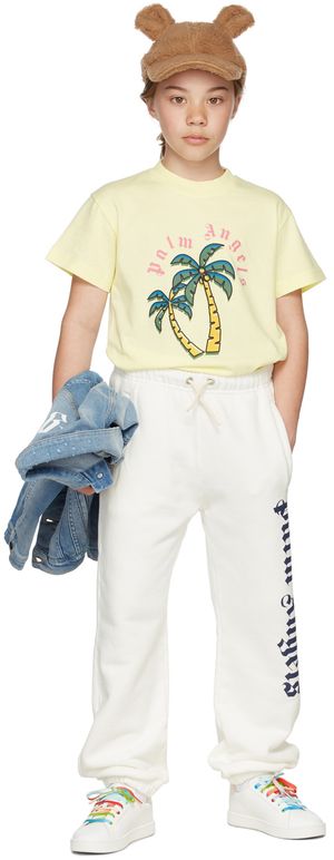 Palm Angels Kids White Classic Logo Lounge Pants