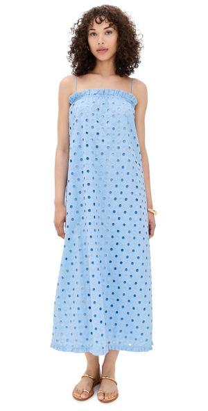 Dress To Eyelet Maxi Dress Blue Horizon XS