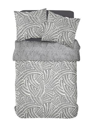 Today Linge De Maison - Parure de lit imprimé en coton - Taille 240x220 cm - Blanc