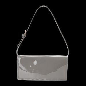 Saison 1865 - Sac à main baguette à rabat en cuir - Taille Unique - Gris
